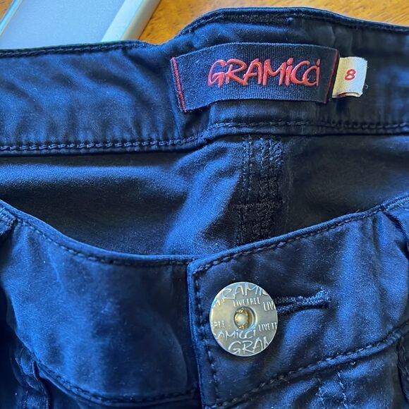 EXCELLENT CONDITION WOMEN’S SIZE 8 GRAMICCI TENCEL PANTS WITH ZIPPERED HEMS - Picture 6 of 9